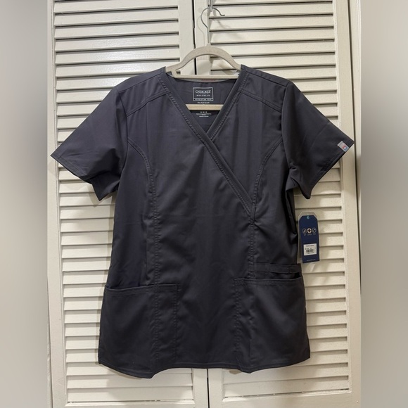 Cherokee Workwear Revolution Tech Women's Scrubs Top Mock Wrap Ww775ab - Picture 3 of 5